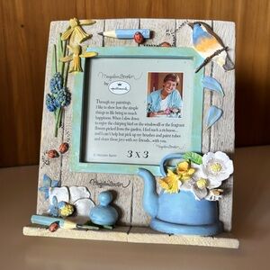 Vintage 90s Marjolein Bastin Nature's Sketchbook 3D Picture Frame Bird Flowers